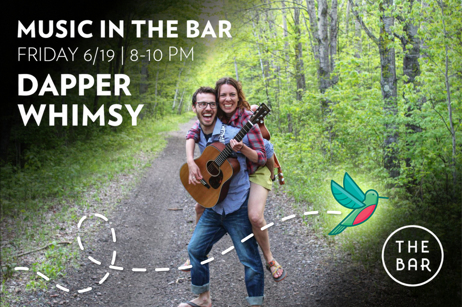 Dapper Whimsy in the woods with guitar playing around